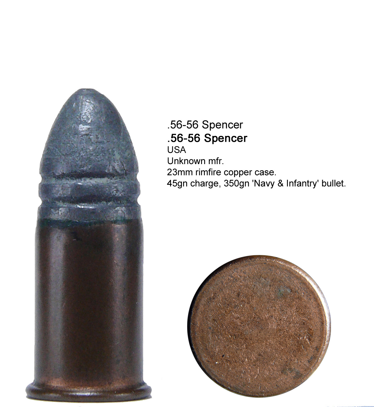 (161) .56-56 Spencer – Military Cartridges